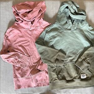 OshKosh B'gosh Salmon (lighter) and Green (heavier) Kids Hoodies